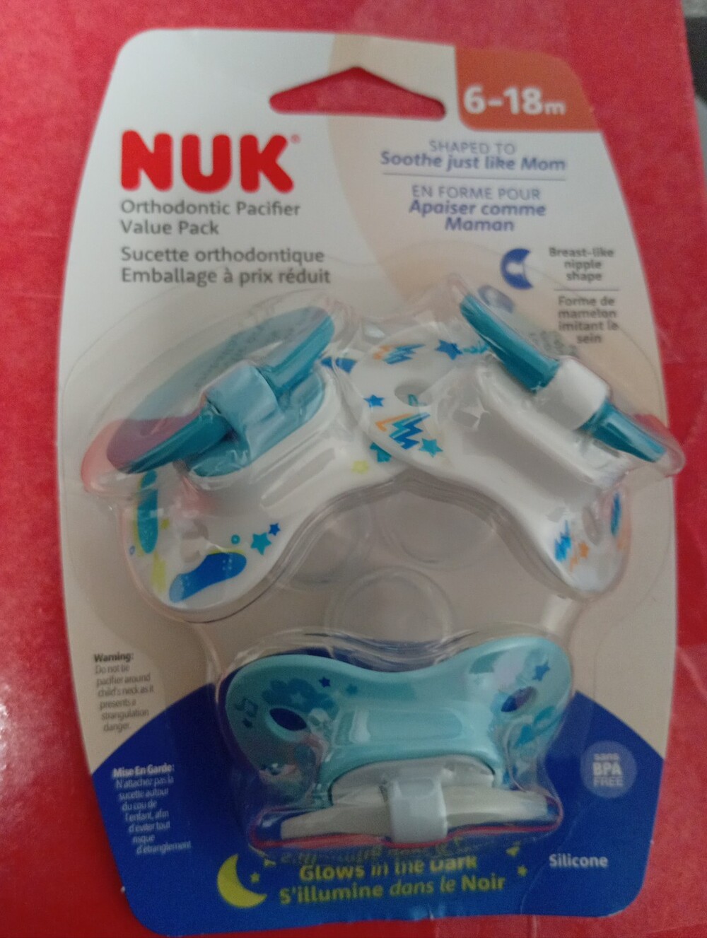 Nuk Orthodontic Pacifier  3 Pack (6-18m)